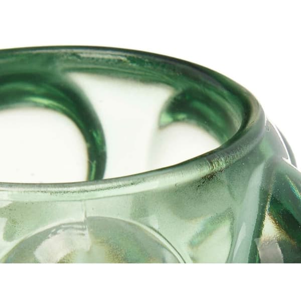Ljusstakar Mikro-pärlor Grön Glas 8,4 x 12,5 x 8,4 cm (12 antal)