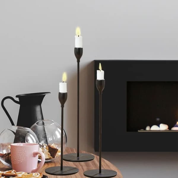 Svart ljusstake Set om 3 st. KCH004-B