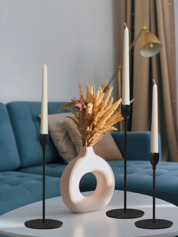 Svart ljusstake Set om 3 st. KCH004-B