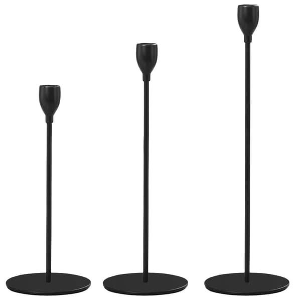 Svart ljusstake Set om 3 st. KCH004-B