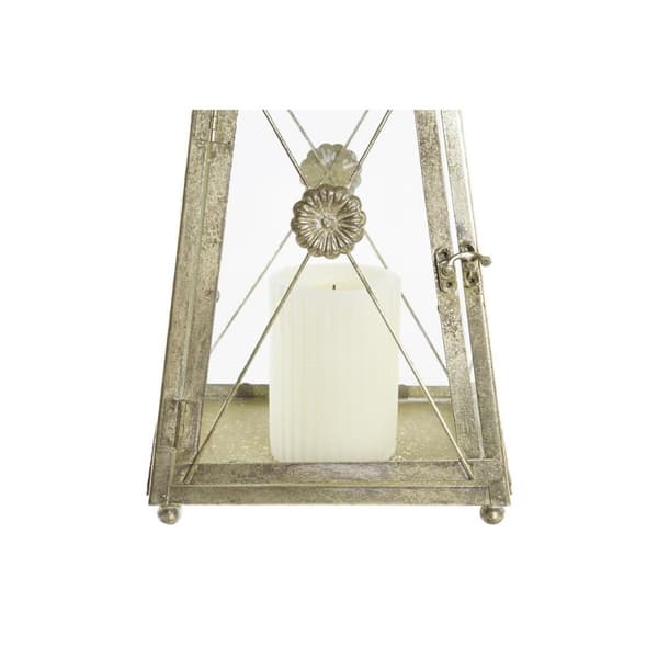 Lanterna DKD Home Decor Krystal Gylden Metal (18 x 18 x 36 cm)