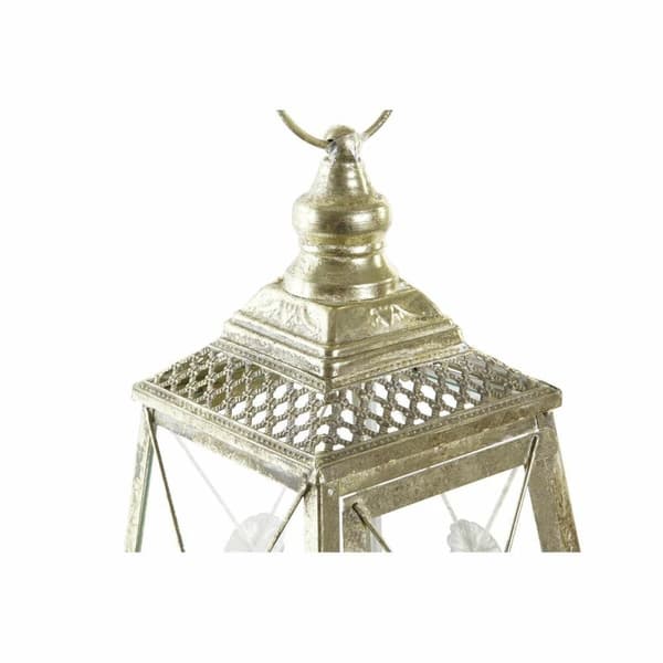 Lanterna DKD Home Decor Krystal Gylden Metal (18 x 18 x 36 cm)