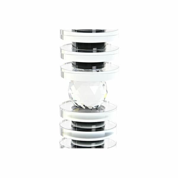 Lyseholder DKD Home Decor 6 x 6 x 28 cm Krystal Sort Gennemsigtig
