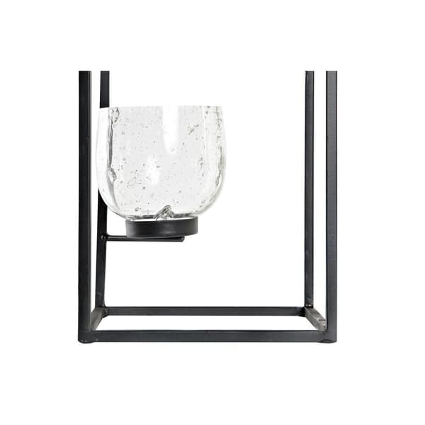 Lyseholder DKD Home Decor Krystal Sort Gennemsigtig 18 x 18 x 76 cm Jern