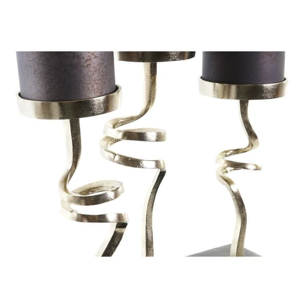 Lyseholder DKD Home Decor Krystal Aluminium (37 x 16 x 47 cm)