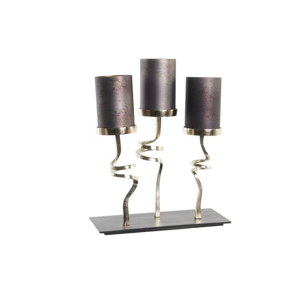 Lyseholder DKD Home Decor Krystal Aluminium (37 x 16 x 47 cm)