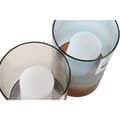 Miniatyrbillede 3 af 4: Lyseholder DKD Home Decor Krystal To-farvet Voks 13 x 13 x 21 cm (2 enheder)
