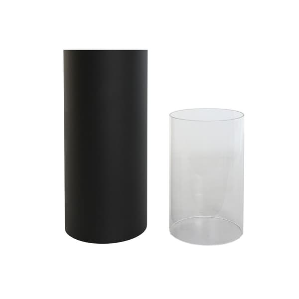 Set med dækkeservietter Home ESPRIT Sort Metal Krystal 27 x 27 x 125 cm (2 enheder)