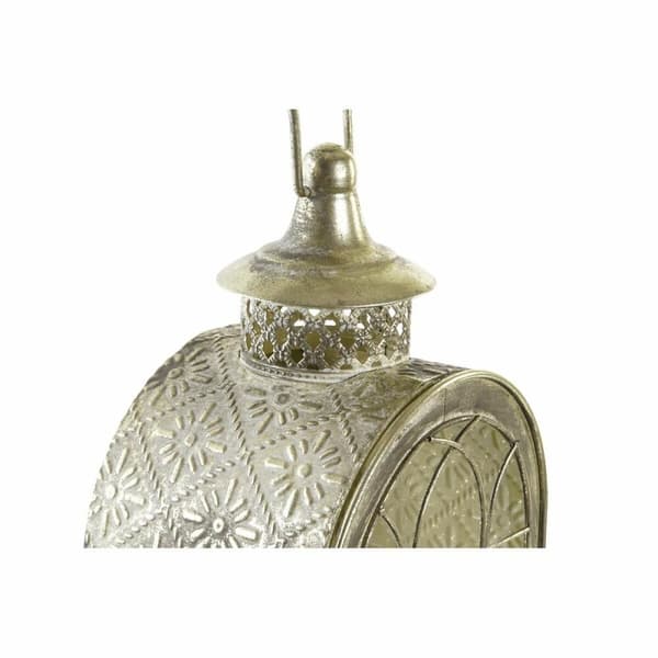 Žibintas DKD Home Decor Kristalli Kullattu Metalli (18 x 13 x 43 cm)