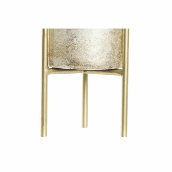 Kynttilänjalka DKD Home Decor 10 x 10 x 23 cm Kristalli Kullattu Metalli Kaksivärinen