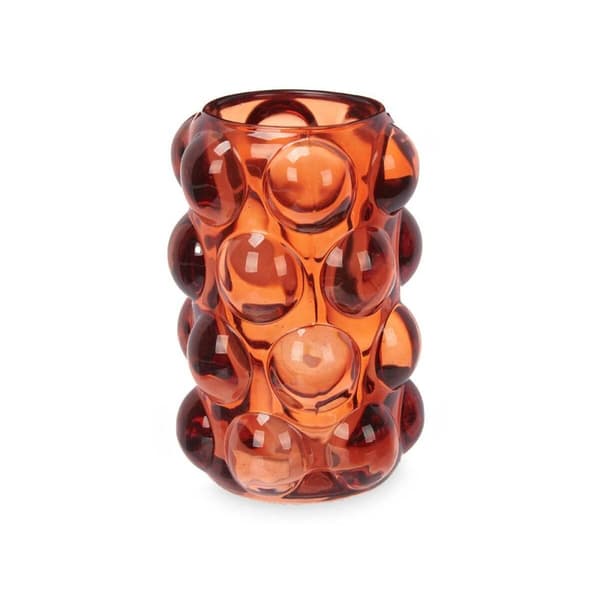 Kynttilänjalka Mikrohelmet Oranssi Kristalli 8,4 x 12,5 x 8,4 cm (12 osaa)