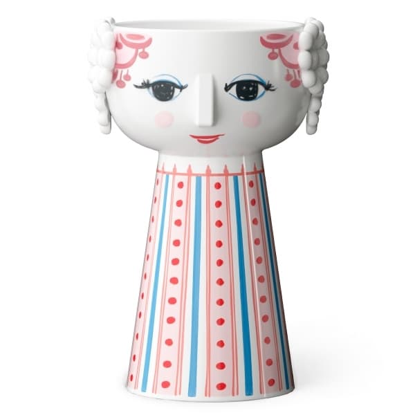 Eva Ljusstake Röd, H 14cm - Bjørn Wiinblad