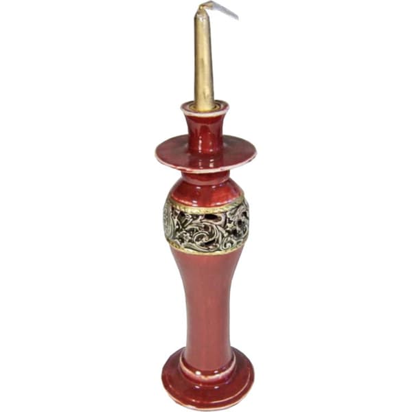 Jul Keramisk lysestage Bourgogne, 34 cm høj og 12 cm i diameter