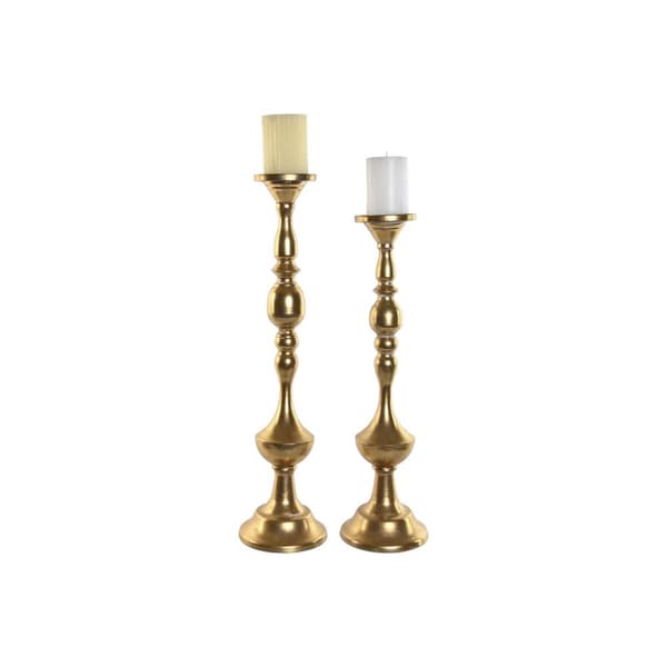Lyseholder Home ESPRIT Gylden Metal 15 x 15 x 60,5 cm (2 enheder)