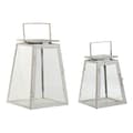 Miniatyrbild 1 av 3: Gatlykta Home ESPRIT Vit Gyllene Metall Glas Modern 26 x 26 x 38,5 cm (2 Delar)