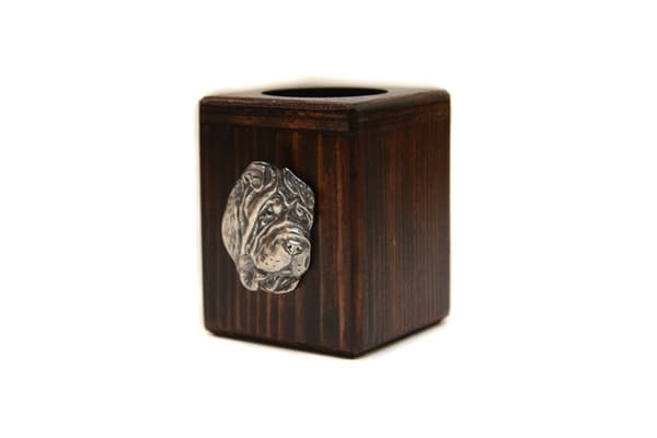 Shar Pei - träljusstake med en hund, en unik souvenir efter förlusten av en hund, hantverk av Art-Dog