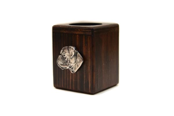 Boxer, Boxer III - träljusstake med en hund, en unik souvenir efter förlusten av en hund, hantverk av Art-Dog