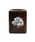 Miniatyrbillede 1 af 10: Gravhund II - træ lysestage med en hund, en unik souvenir efter tabet af en hund, håndværk af Art-Dog