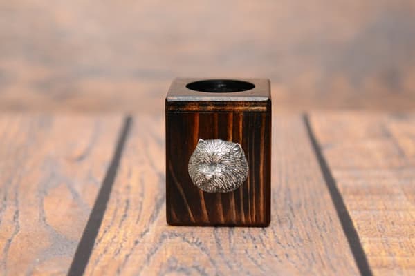 West Highland White Terrier, Westie - träljusstake med en hund, en unik souvenir efter förlusten av en hund, hantverk av Art-Dog