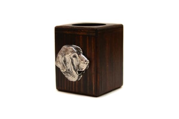 Spansk Mastiff - træ lysestage med en hund, en unik souvenir efter tabet af en hund, håndværk af Art-Dog