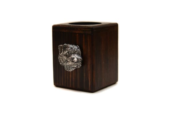 Norfolk Terrier - träljusstake med en hund, en unik souvenir efter förlusten av en hund, hantverk av Art-Dog