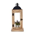 Miniatyrbillede 3 af 3: Laantarn Natur Sort Metal Træ (18 x 43 x 18 cm) (6 enheder)