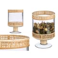 Miniatyrbild 3 av 3: Ljusstakar SG-29684 Transparent Naturell Glas Rattan 15,5 x 24 x 15,5 cm (6 antal)