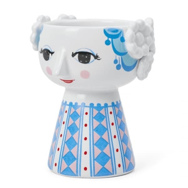 Eva Candlestick Small, Blue - Bjørn Wiinblad
