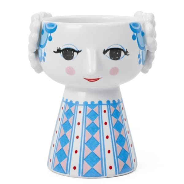 Eva Candlestick Small, Blue - Bjørn Wiinblad