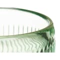Miniatyrbillede 4 af 4: Lyseholder Striber Grøn Krystal 7,5 x 7,8 x 7,5 cm (12 enheder)