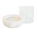 Miniatyrbillede 2 af 3: Lyseholder Home ESPRIT Hvid Natur Krystal Marmor 10 x 10 x 18 cm