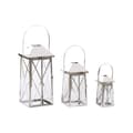 Miniatyrbillede 1 af 4: Laantarn Home ESPRIT Sølvfarvet Krystal Stål Chromsalt 20 x 20 x 48 cm (3 Dele)