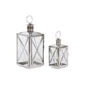 Miniatyrbillede 1 af 4: Laantarn Home ESPRIT Sølvfarvet Krystal Stål Chromsalt 16 x 15 x 32 cm (2 Dele)
