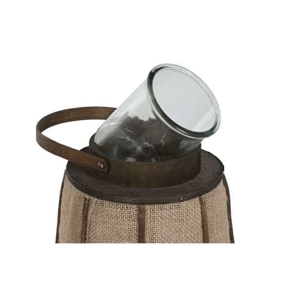 Lyseholder Home ESPRIT Natur Jute Bambus 33,5 x 33,5 x 66 cm