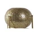 Miniatyrbillede 6 af 6: Lyseholder Home ESPRIT Gylden Metal Krystal 24 x 24 x 20 cm