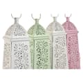 Pikkukuva 2 / 3: Žibintas Home ESPRIT Valkoinen Vihreä Pinkki Metalli Alumiini Shabby Chic 13 x 13 x 43 cm (4 osaa)