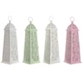 Pikkukuva 1 / 3: Žibintas Home ESPRIT Valkoinen Vihreä Pinkki Metalli Alumiini Shabby Chic 13 x 13 x 43 cm (4 osaa)
