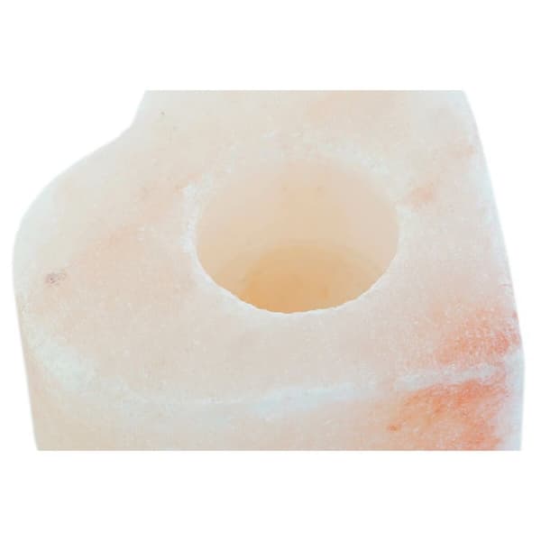 Kynttilänjalka DKD Home Decor Pinkki Luonnollinen Suola 11 x 11 x 5 cm (2 osaa)