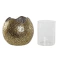 Pikkukuva 3 / 5: Kynttilänjalka Home ESPRIT Kullattu Metalli Kristalli 13,5 x 13,5 x 11,5 cm