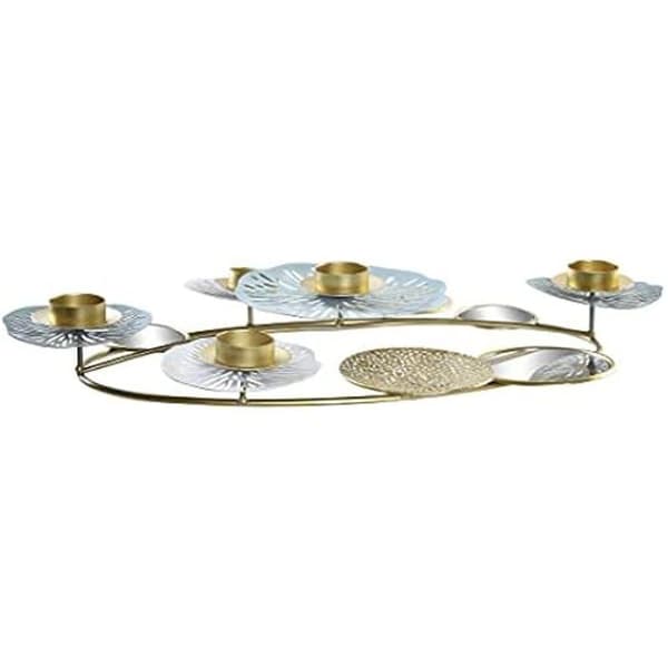 Ljusstake - DKD Home Decor - Dorado - Metall - 54 x 33 x 8 cm