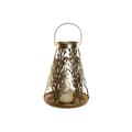 Miniatyrbild 4 av 4: gyllene metalllykta 25 x 25 x 42 cm
