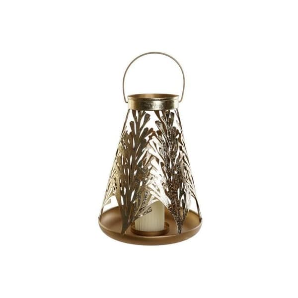 gyllene metalllykta 25 x 25 x 42 cm