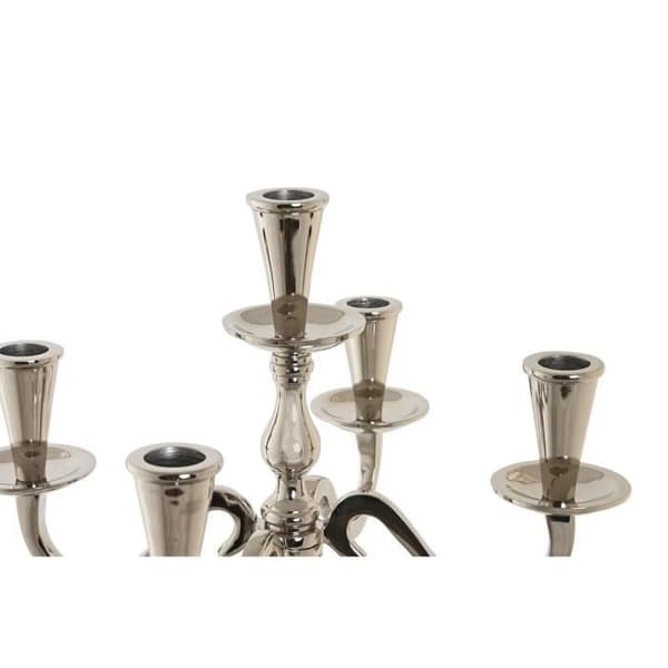 ljusburk silver aluminium akryl krom 30 x 30 x 47 cm - Färg:SILVER