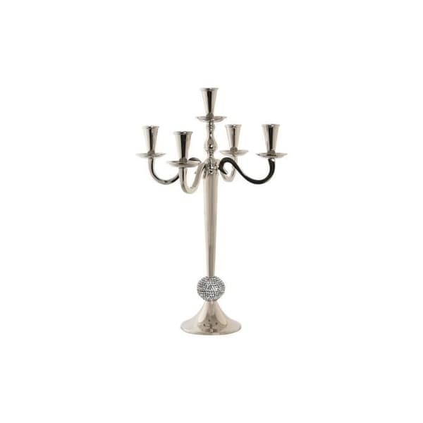 ljusburk silver aluminium akryl krom 30 x 30 x 47 cm - Färg:SILVER