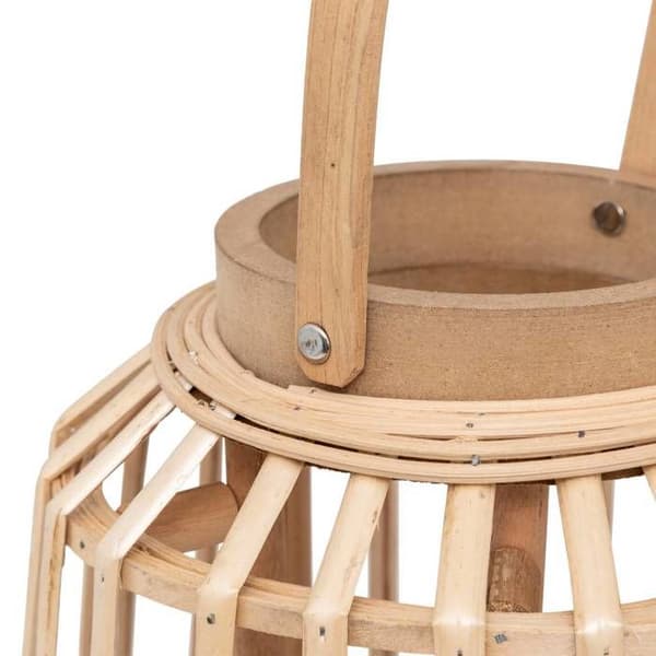 LANTERN AV TRÄ RATTAN D25XH35CM NATURLIG Beige, Ivoire, Crème, Écru, Naturlig, Taupe
