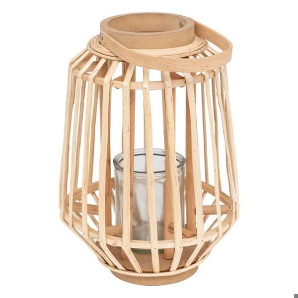 LANTERN AV TRÄ RATTAN D25XH35CM NATURLIG Beige, Ivoire, Crème, Écru, Naturlig, Taupe