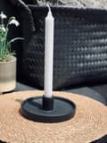 Miniatyrbillede 2 af 3: Ljusstake Svart Keramik 15 cm
