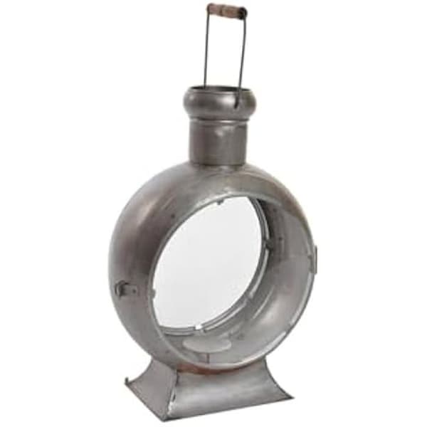 Lykta - DKD Heminredning - Standard - Silver - Glas och metall - 37x55x22 cm