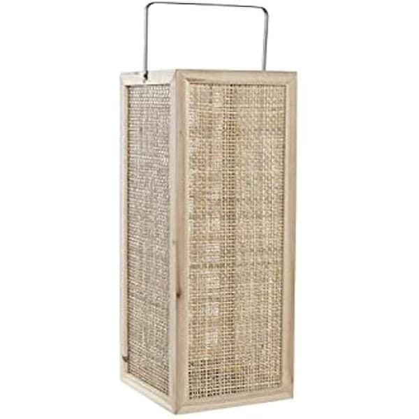 Lykta - DT - LD-181413 - Naturlig - 20 x 20 x 60 cm - Halm och flätad