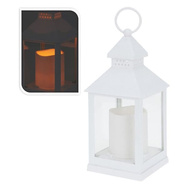 Led ljuslykta - GENERISK - 10,5x10,5x23cm - Vit - Dekorativt - Blandat